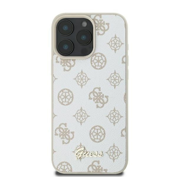 MagSafe-deksel for Apple iPhone 16 Pro, Guess, Peony Script, Hvit
