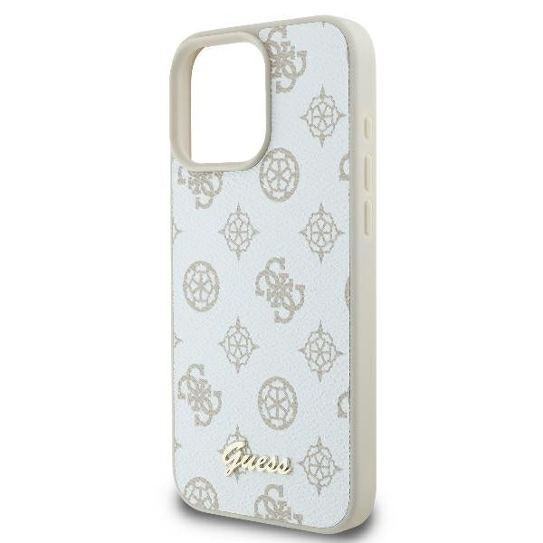 MagSafe-deksel for Apple iPhone 16 Pro, Guess, Peony Script, Hvit