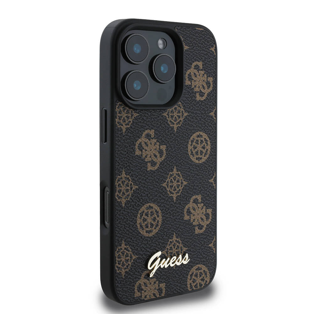 MagSafe-deksel for Apple iPhone 16 Pro, Guess, Peony Script, Svart