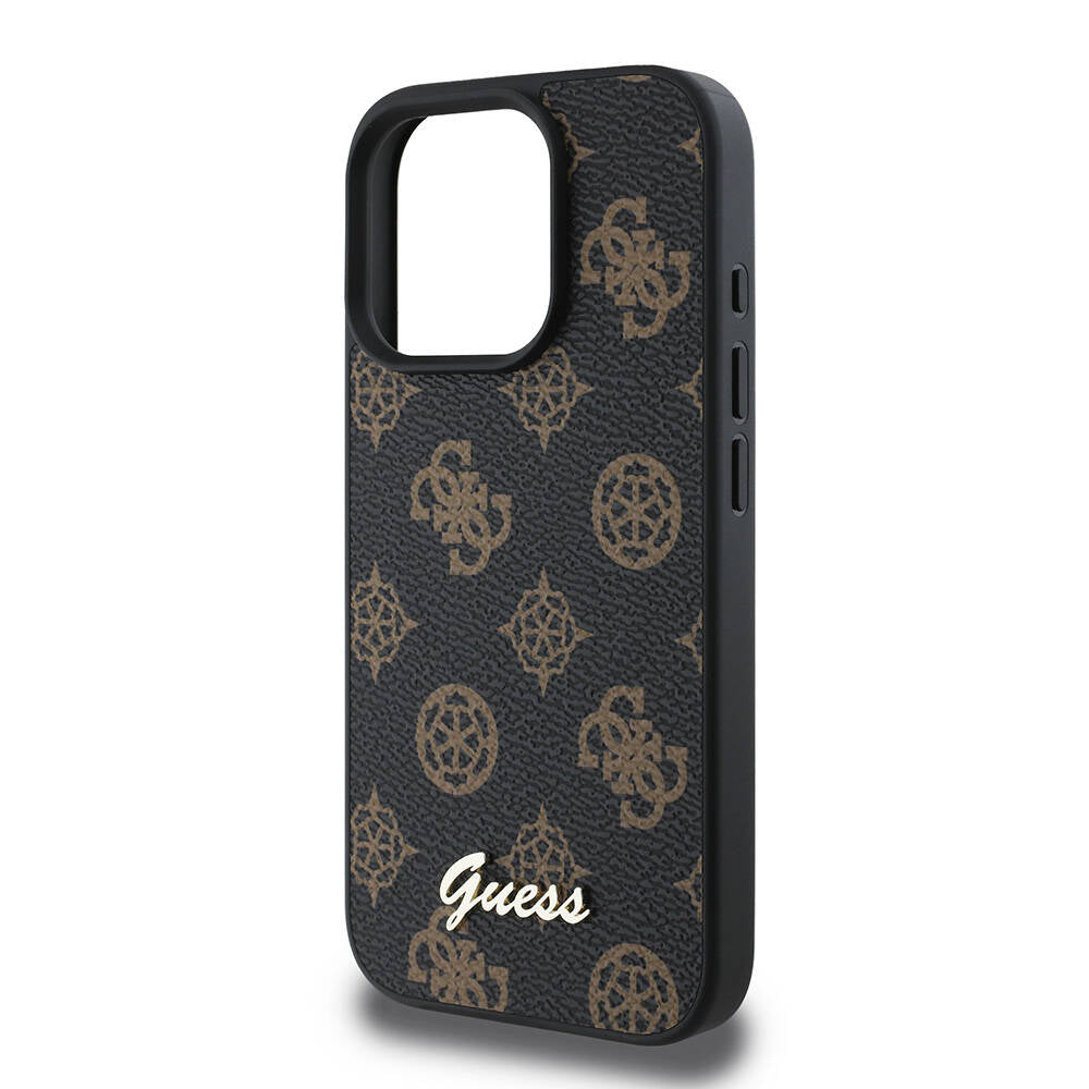 MagSafe-deksel for Apple iPhone 16 Pro, Guess, Peony Script, Svart