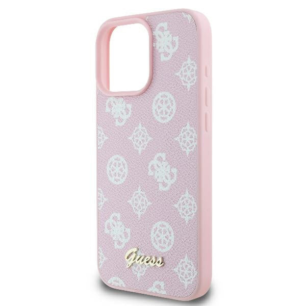 MagSafe-deksel for Apple iPhone 16 Pro, Guess, Peony Script, Rosa