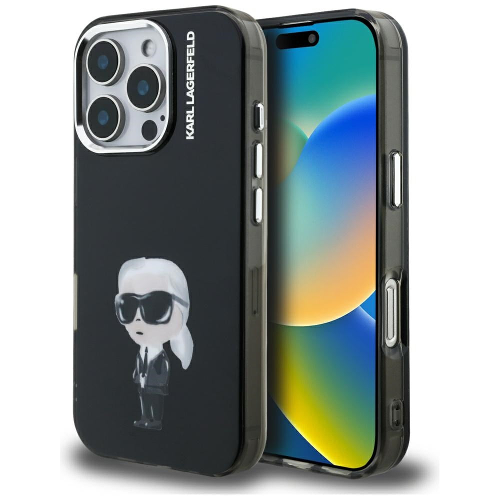 MagSafe-deksel for Apple iPhone 16 Pro, Karl Lagerfeld, IML Aquarelle Logo Karl, Svart