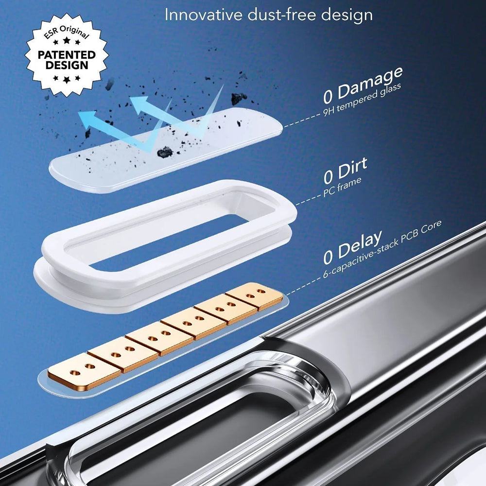 MagSafe-deksel for Apple iPhone 16 Pro Max, ESR, Classic Hybrid Slide, Svart Transparent