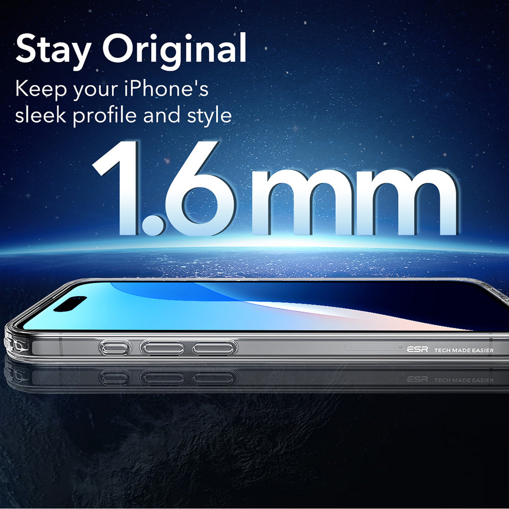 MagSafe-deksel for Apple iPhone 16 Pro Max, ESR, Classic Hybrid, Sateng Transparent