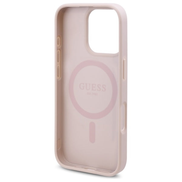 MagSafe-deksel for Apple iPhone 16 Pro Max, Guess, 4G Flowers Print, Rosa