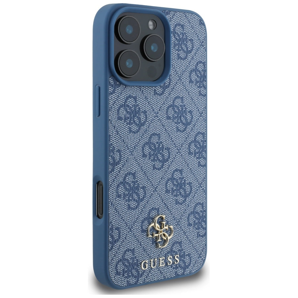 MagSafe-deksel for Apple iPhone 16 Pro Max, Guess, 4G Small and Classic Logo, Blå