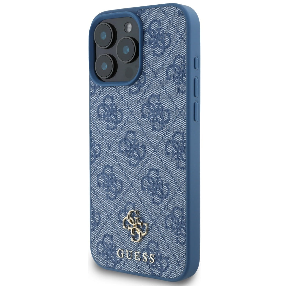 MagSafe-deksel for Apple iPhone 16 Pro Max, Guess, 4G Small and Classic Logo, Blå
