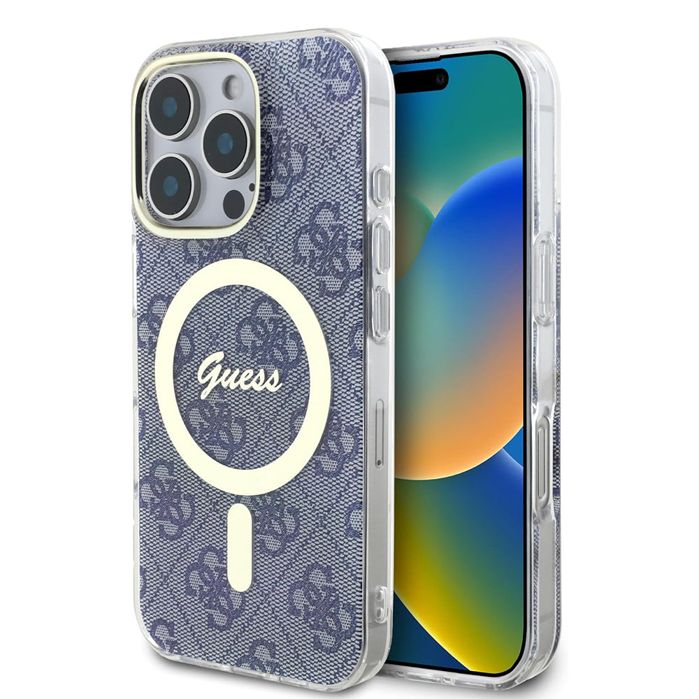 MagSafe-deksel for Apple iPhone 16 Pro Max, Guess, IML 4G, Blå