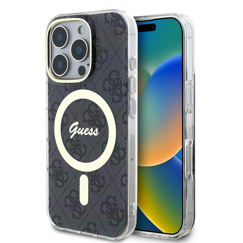 MagSafe-deksel for Apple iPhone 16 Pro Max, Guess, IML 4G, Svart