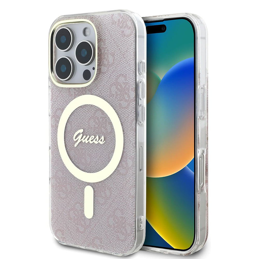 MagSafe-deksel for Apple iPhone 16 Pro Max, Guess, IML 4G, Rosa