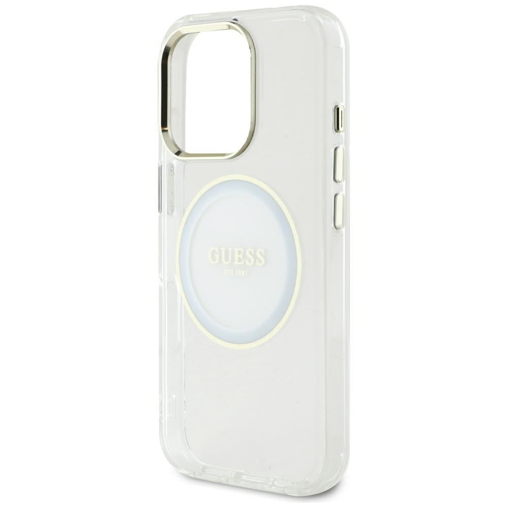 MagSafe-deksel for Apple iPhone 16 Pro Max, Guess, IML Metal Colored Circle, Hvit