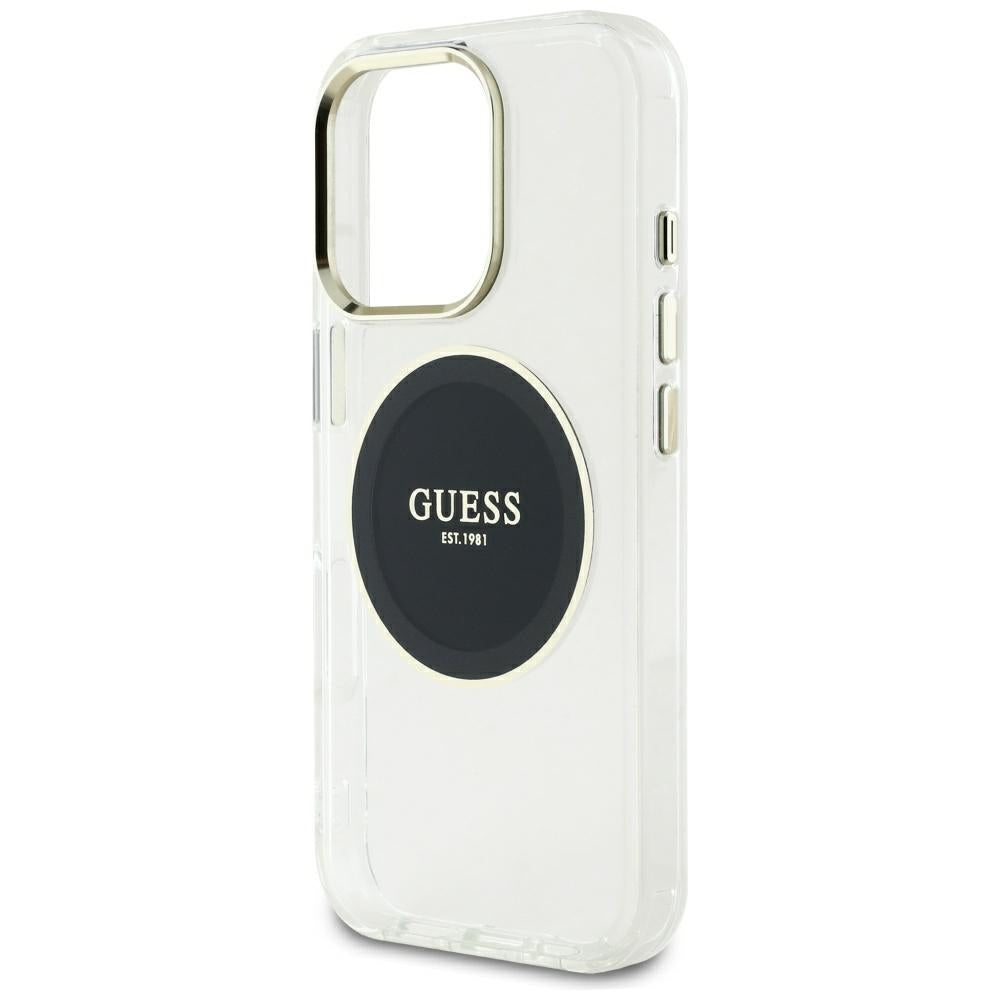 MagSafe-deksel for Apple iPhone 16 Pro Max, Guess, IML Metal Colored Circle, Svart