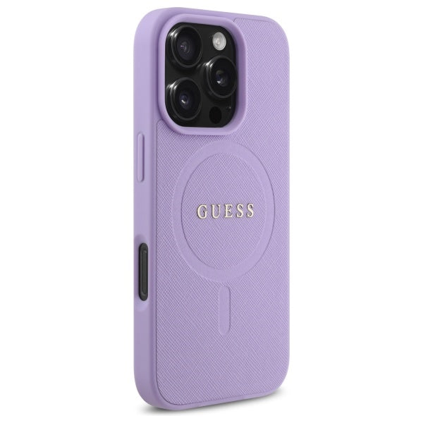 MagSafe-deksel for Apple iPhone 16 Pro Max, Guess, Saffiano, Lilla