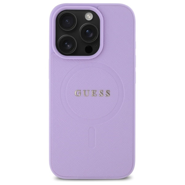 MagSafe-deksel for Apple iPhone 16 Pro Max, Guess, Saffiano, Lilla