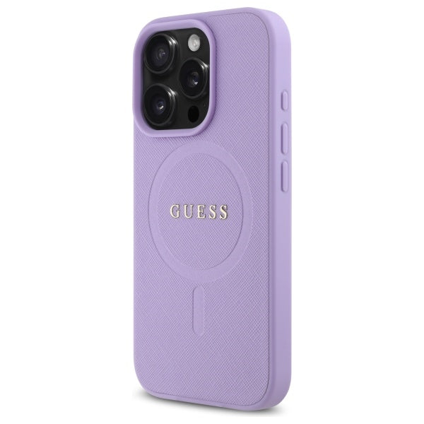MagSafe-deksel for Apple iPhone 16 Pro Max, Guess, Saffiano, Lilla