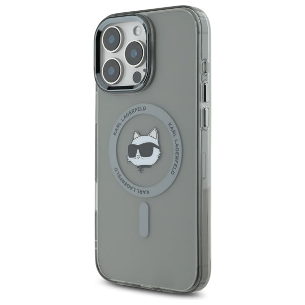 MagSafe-deksel for Apple iPhone 16 Pro Max, Karl Lagerfeld, IML Metal Choupette's Head, Svart