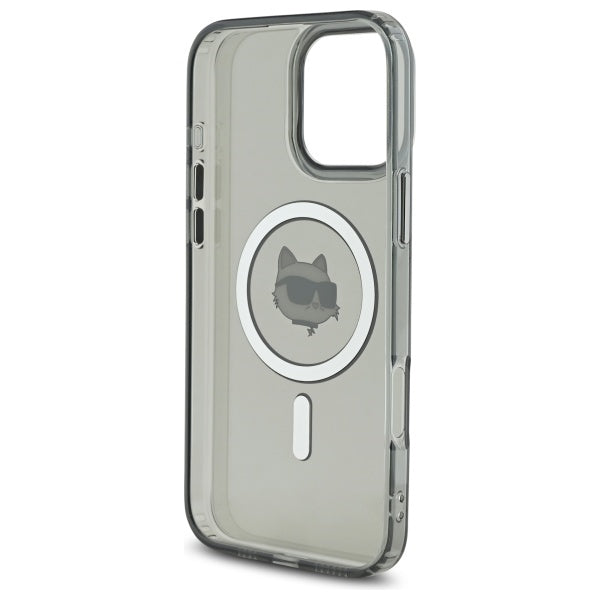 MagSafe-deksel for Apple iPhone 16 Pro Max, Karl Lagerfeld, IML Metal Choupette's Head, Svart