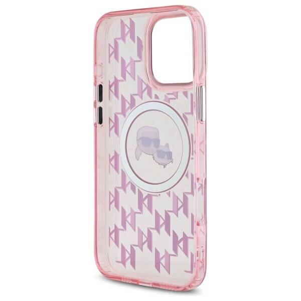 MagSafe-deksel for Apple iPhone 16 Pro Max, Karl Lagerfeld, IML Monogram Karl & Choupette's Heads, Rosa