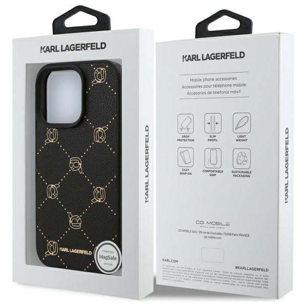 MagSafe-deksel for Apple iPhone 16 Pro Max, Karl Lagerfeld, Karl's Head, Svart