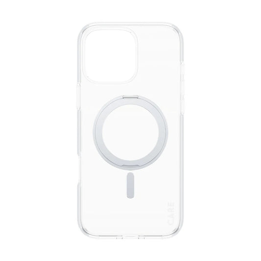 MagSafe-deksel for Apple iPhone 16 Pro Max, PanzerGlass, Care Feature Kickstand, Sølv Transparent