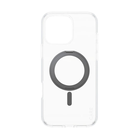 MagSafe-deksel for Apple iPhone 16 Pro Max, PanzerGlass, Care Feature Kickstand, Svart Transparent