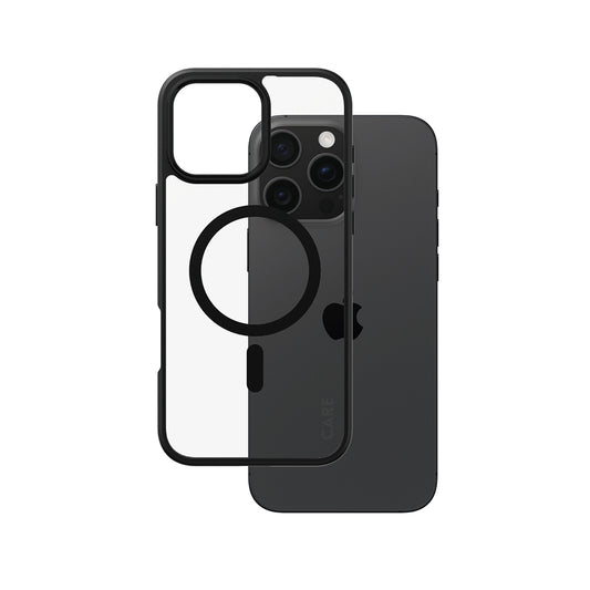 MagSafe-deksel for Apple iPhone 16 Pro Max, PanzerGlass, Care Urban Combat, Svart Gjennomsiktig