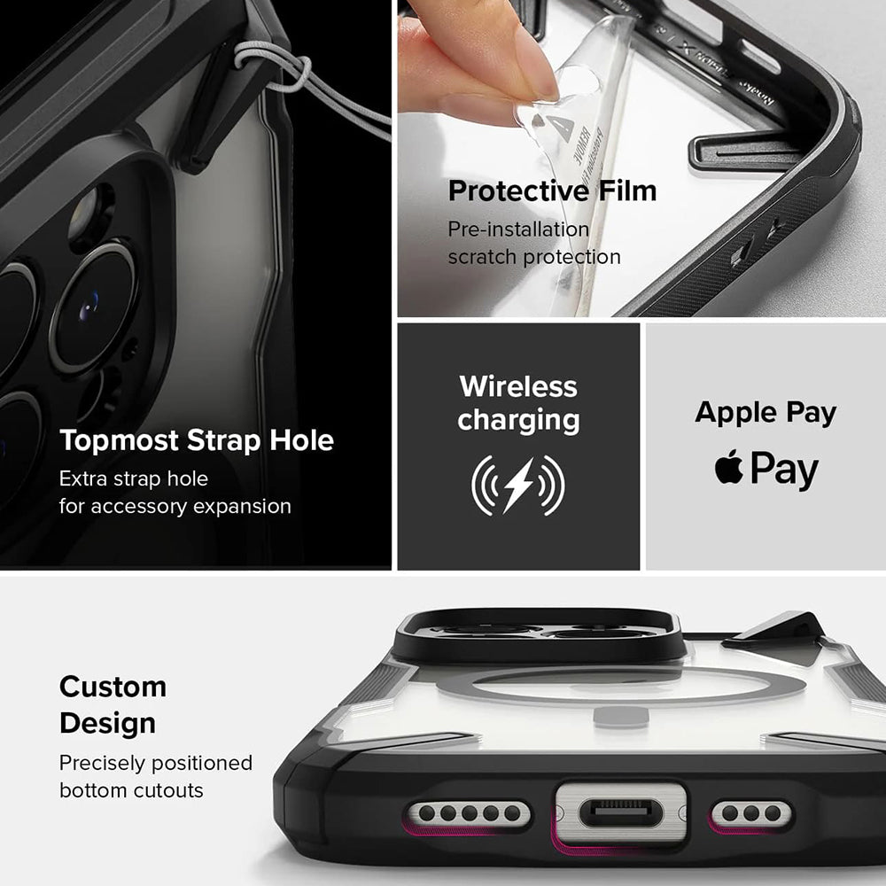 MagSafe-deksel for Apple iPhone 16 Pro Max, Ringke, Fusion X, Svart