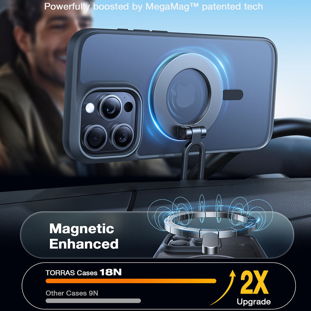 MagSafe-deksel for Apple iPhone 16 Pro Max, Torras, Guardian, Svart