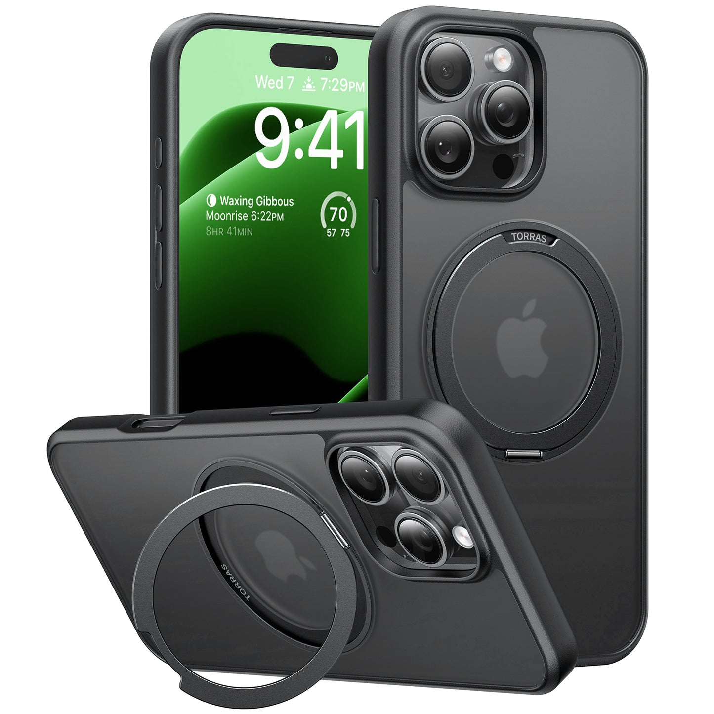MagSafe-deksel for Apple iPhone 16 Pro Max, Torras, Ostand Pro, Svart