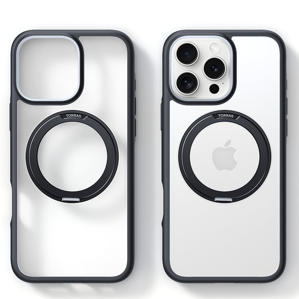 MagSafe-deksel for Apple iPhone 16 Pro Max, Torras, Ostand R Fusion, Svart