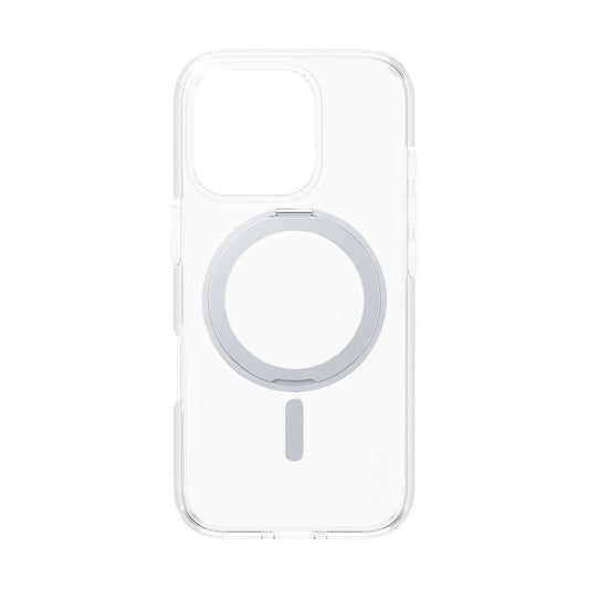 MagSafe-deksel for Apple iPhone 16 Pro, PanzerGlass, Care Feature Kickstand, Sølvtransparent