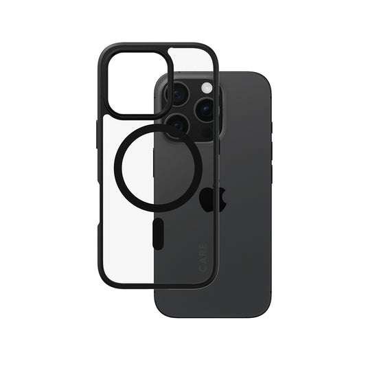 MagSafe-deksel for Apple iPhone 16 Pro, PanzerGlass, Urban Combat Care, Svart Gjennomsiktig