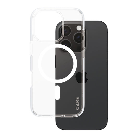 MagSafe-deksel for Apple iPhone 16 Pro, PanzerGlass, Care Urban Combat, Transparent Hvit
