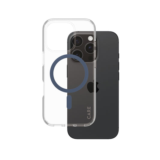MagSafe-deksel for Apple iPhone 16 Pro, PanzerGlass, Care Urban Combat, Blå Transparent