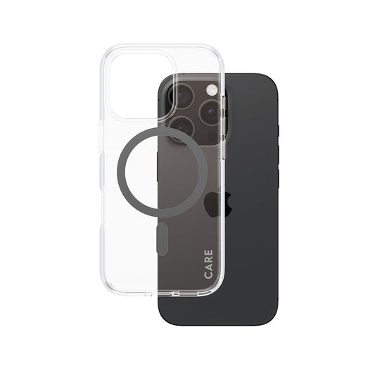 MagSafe-deksel for Apple iPhone 16 Pro, PanzerGlass, Care Urban Combat, Svart Transparent