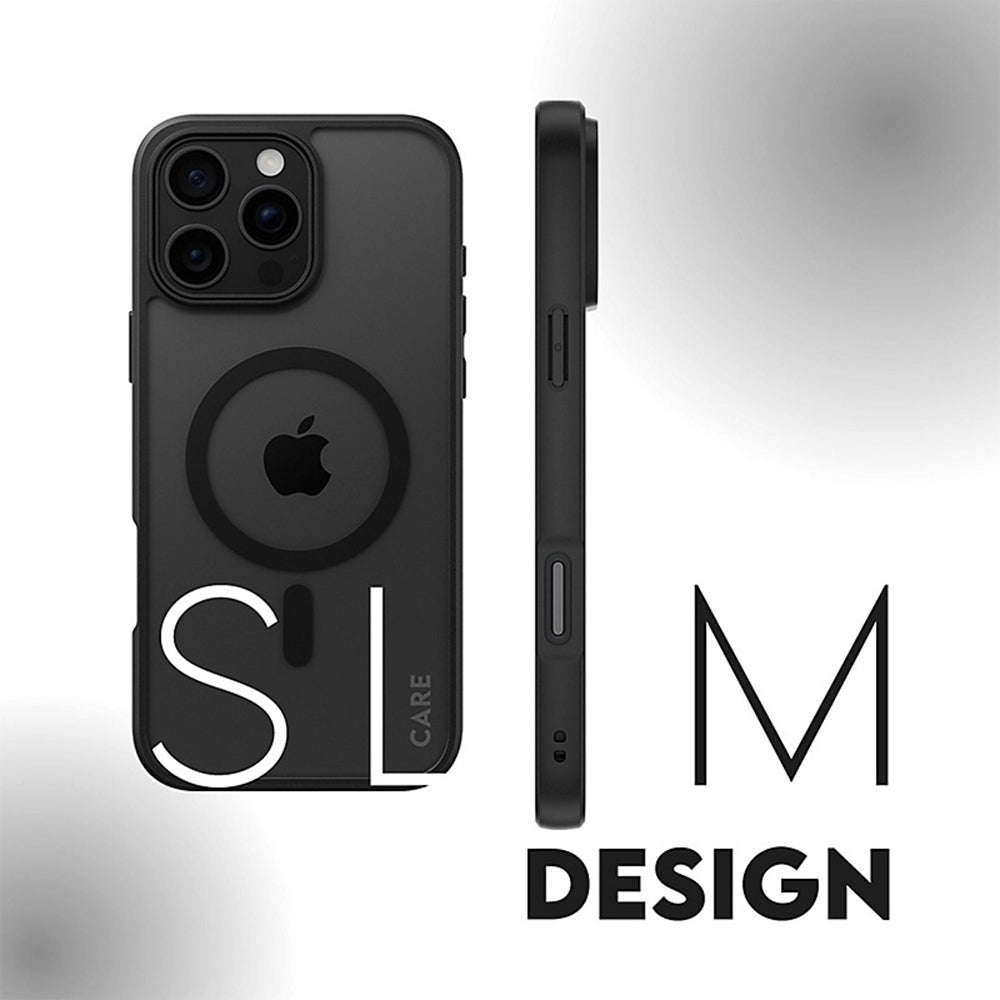MagSafe-deksel for Apple iPhone 16 Pro, PanzerGlass, Frame, Svart Transparent