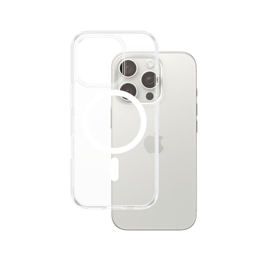 MagSafe-deksel for Apple iPhone 16 Pro, PanzerGlass, HardCase, Hvit Transparent