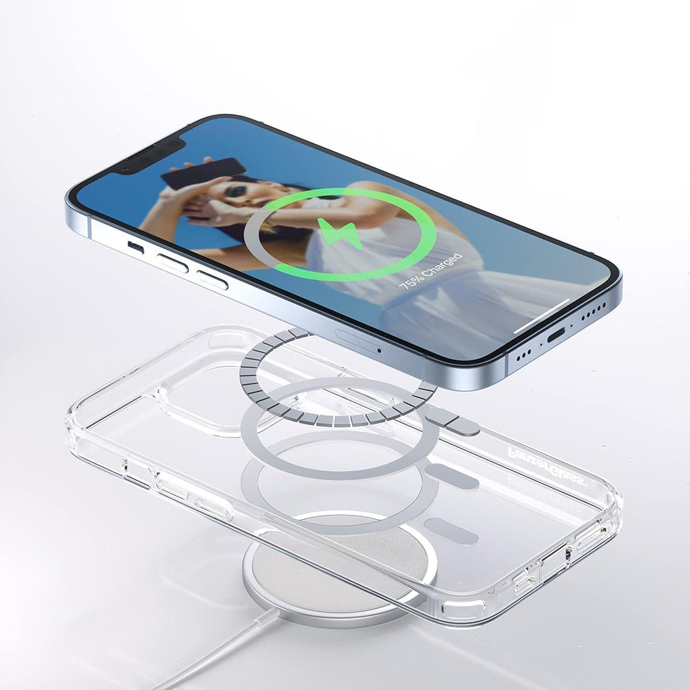 MagSafe-deksel for Apple iPhone 16 Pro, PanzerGlass, HardCase, Hvit Transparent