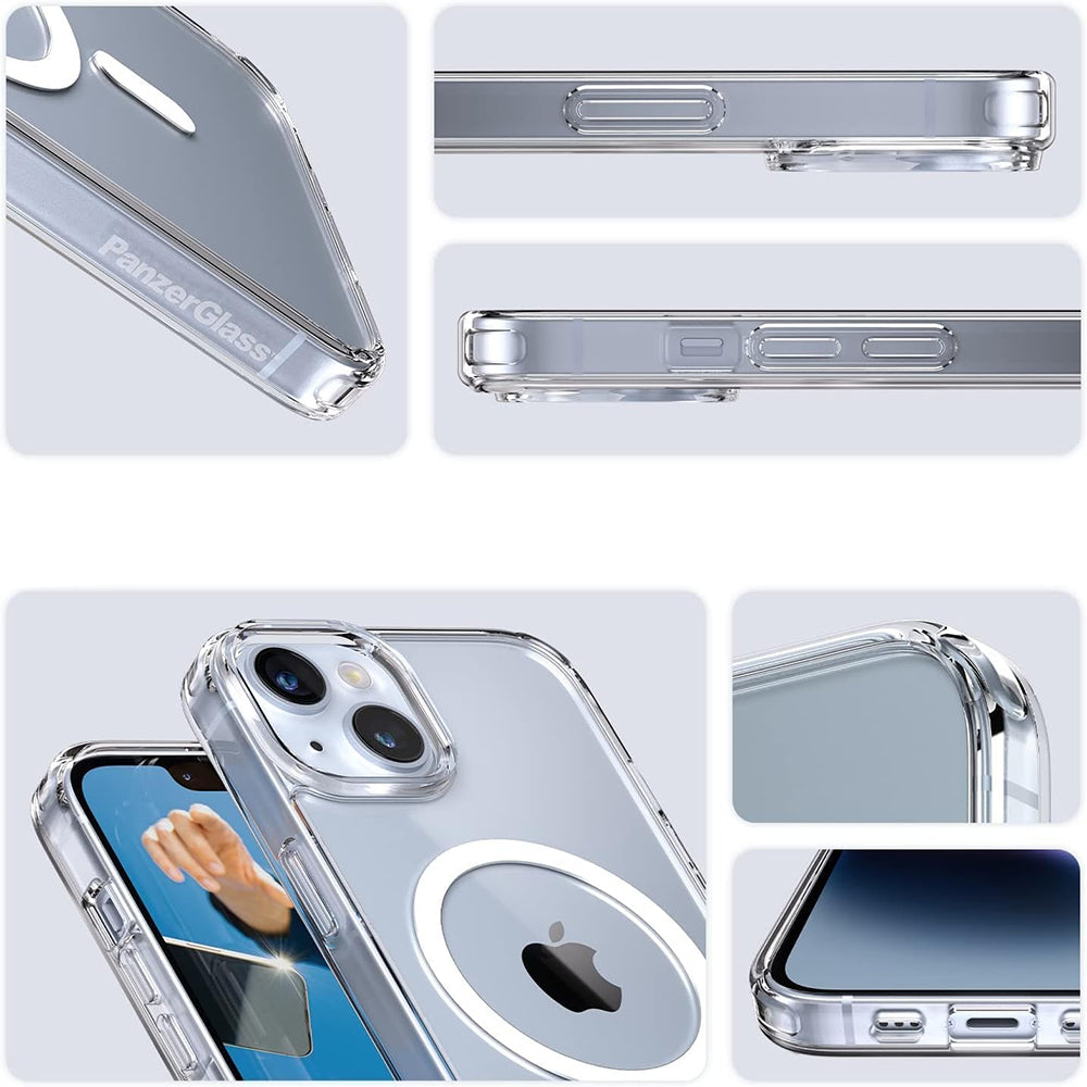 MagSafe-deksel for Apple iPhone 16 Pro, PanzerGlass, HardCase, Hvit Transparent