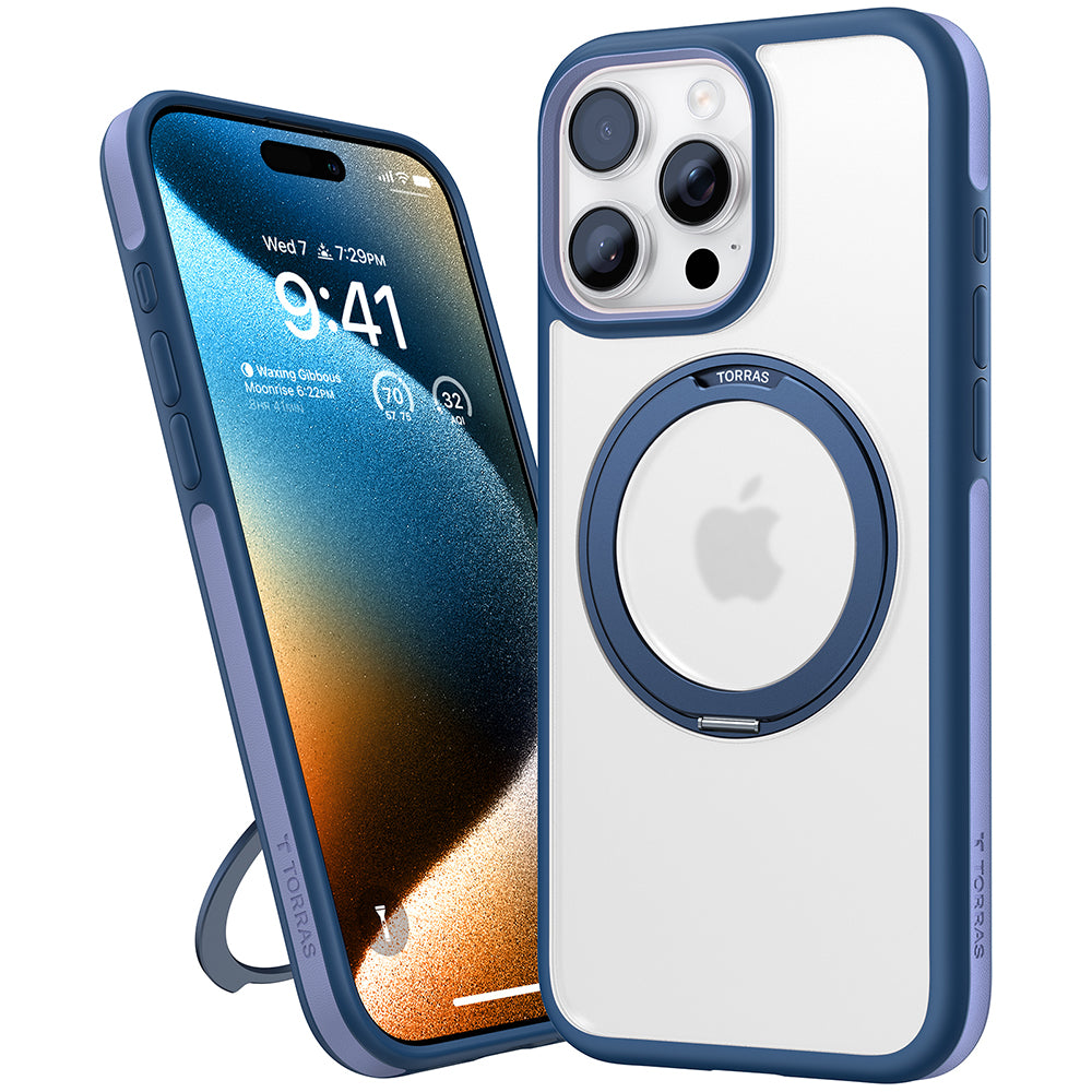 MagSafe-deksel for Apple iPhone 16 Pro, Torras, Ostand R Fusion, Marineblå
