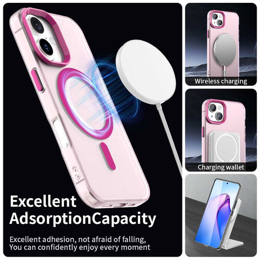 MagSafe-deksel for Apple iPhone 16, Techsuit, CandyCase, Rosa