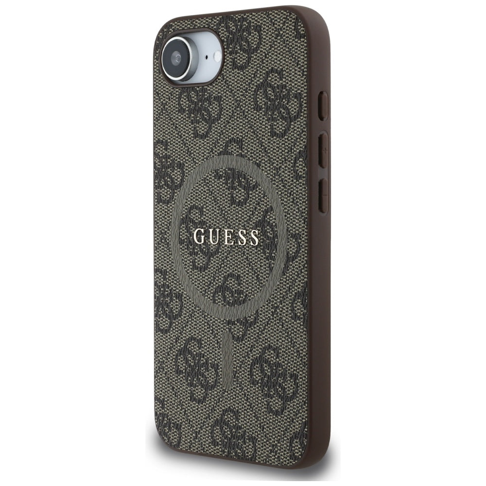 MagSafe-deksel for Apple iPhone 17e / 16e, Guess, 4G Ring Classic Logo, Brun