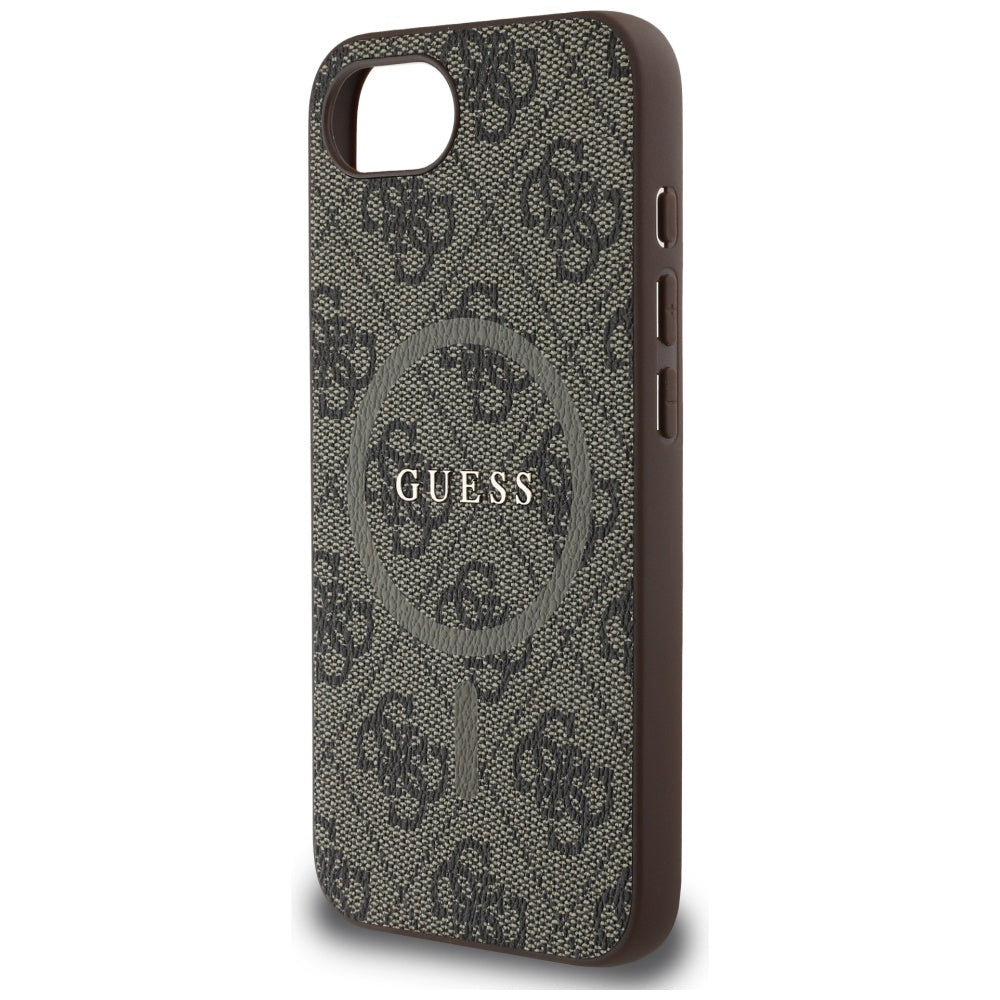 MagSafe-deksel for Apple iPhone 17e / 16e, Guess, 4G Ring Classic Logo, Brun