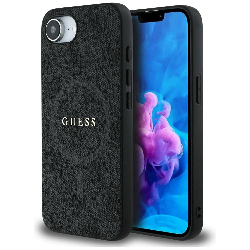 MagSafe deksel for Apple iPhone 17e / 16e, Guess, 4G Ring Classic Logo, Svart