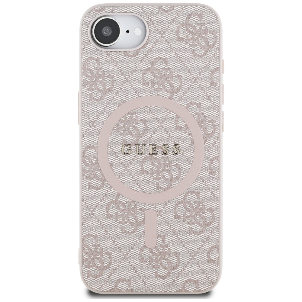 MagSafe deksel for Apple iPhone 17e / 16e, Guess, 4G Ring Classic Logo, Rosa