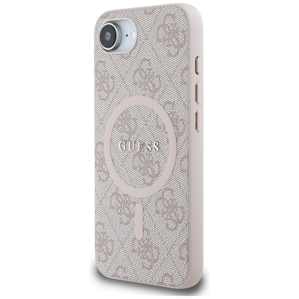 MagSafe deksel for Apple iPhone 17e / 16e, Guess, 4G Ring Classic Logo, Rosa