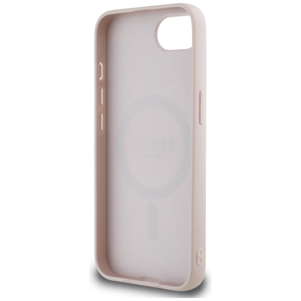 MagSafe deksel for Apple iPhone 17e / 16e, Guess, 4G Ring Classic Logo, Rosa