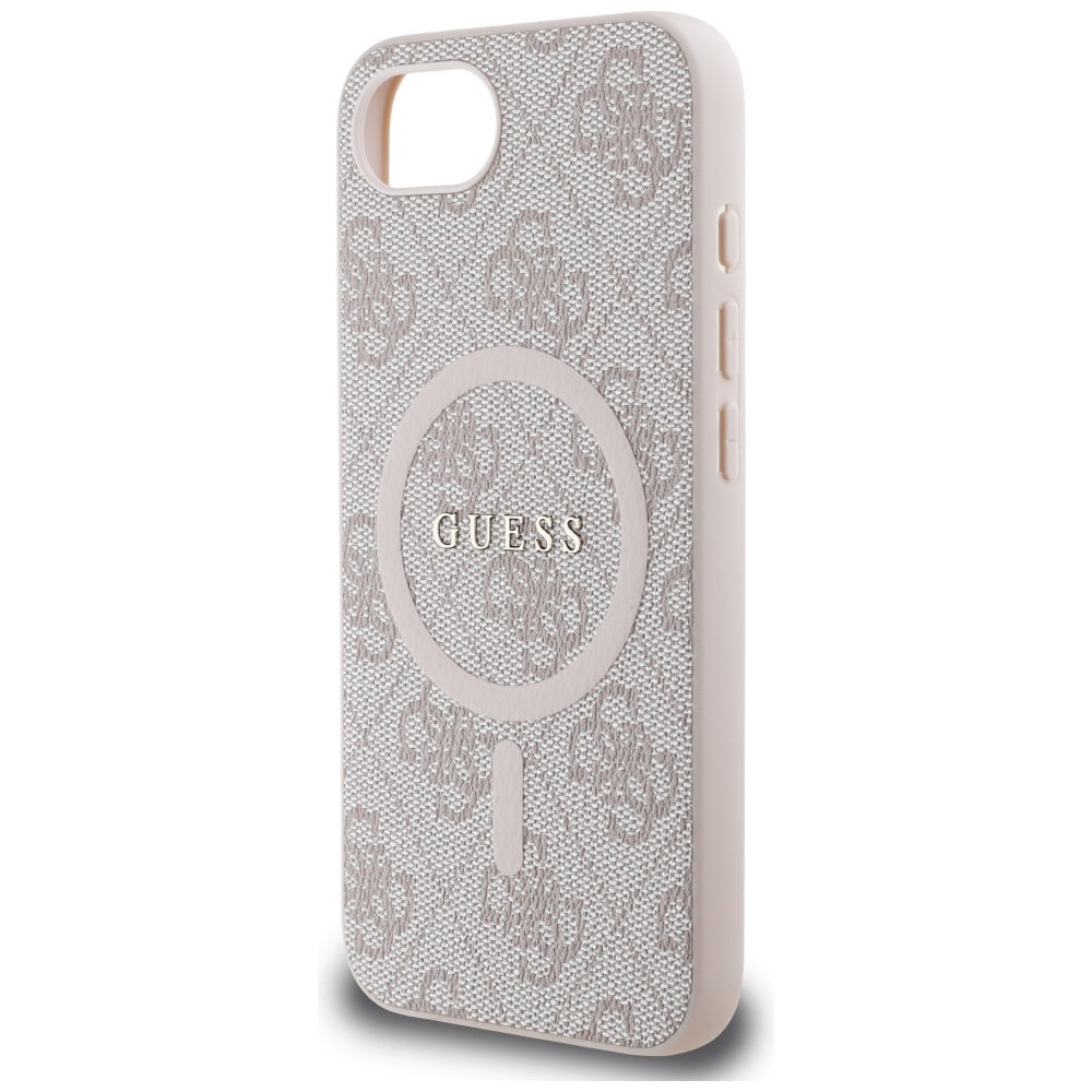 MagSafe deksel for Apple iPhone 17e / 16e, Guess, 4G Ring Classic Logo, Rosa
