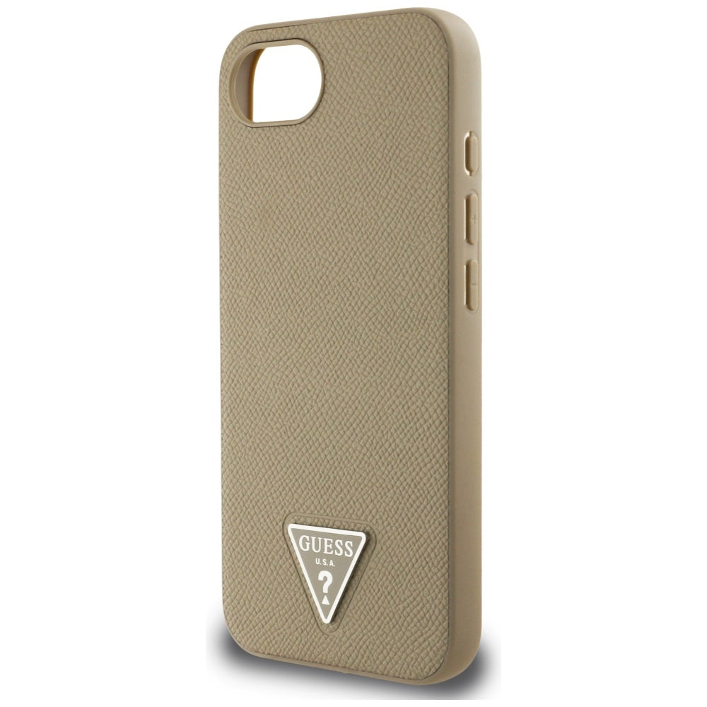 MagSafe-deksel for Apple iPhone 17e / 16e, Guess, Grained Triangle Logo, Brun