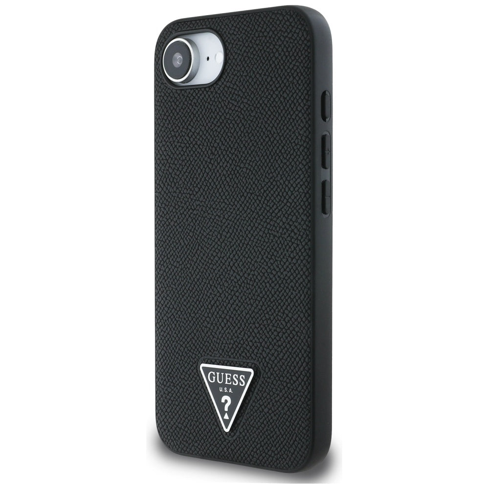 MagSafe-deksel for Apple iPhone 17e / 16e, Guess, Grained Triangle Logo, Svart